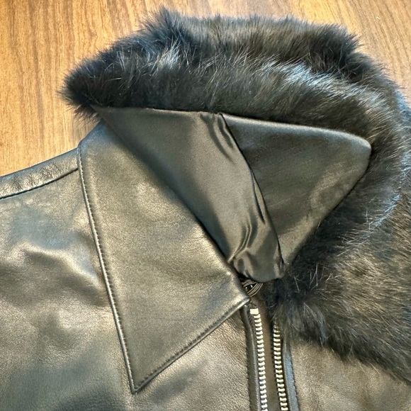 ID Entity by Lord & Taylor Moto Bomber Jacket with Removable Faux Fur Collar - Picture 11 of 14
